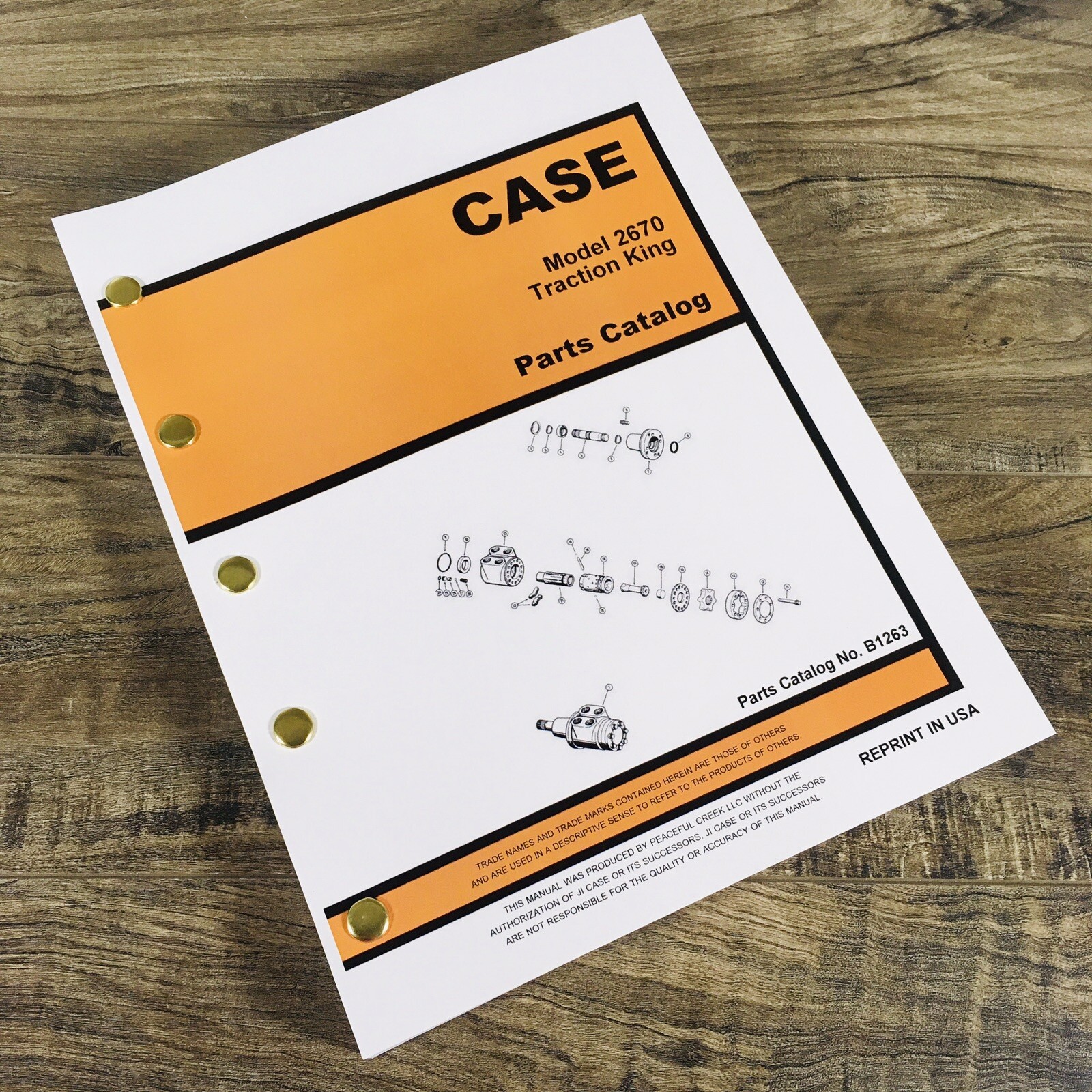 Case 2670 Traction King Tractor Parts Manual Assembly Catalog Exploded Views