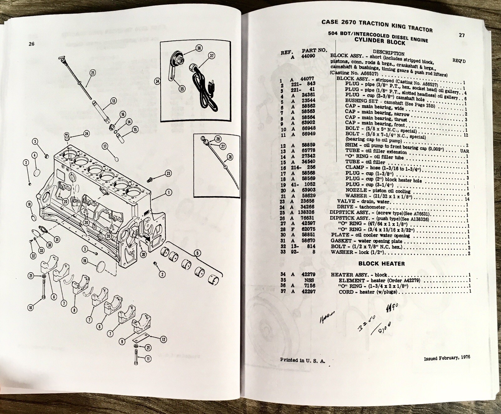 Case 2670 Traction King Tractor Parts Manual Assembly Catalog Exploded Views - Image 10