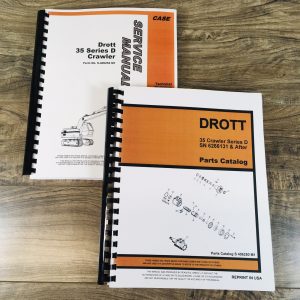Case 35D Crawler Service Manual Parts Catalog Set Shop Repair Book SN 6266131-UP