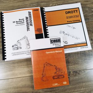 Case 35D Crawler Service Manual Parts Catalog Operators Owners Set SN 6266131-UP