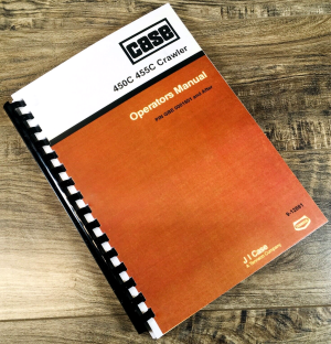 Case 450C 455C Crawler Tractor Operators Manual Owners Book Maintenance