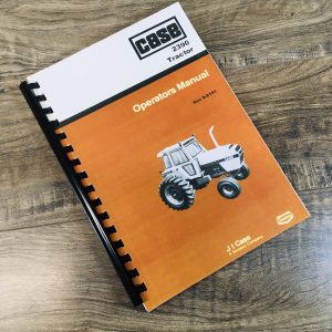 Case 2390 Tractor Operators Manual Owners Book Maintenance Adjustments More