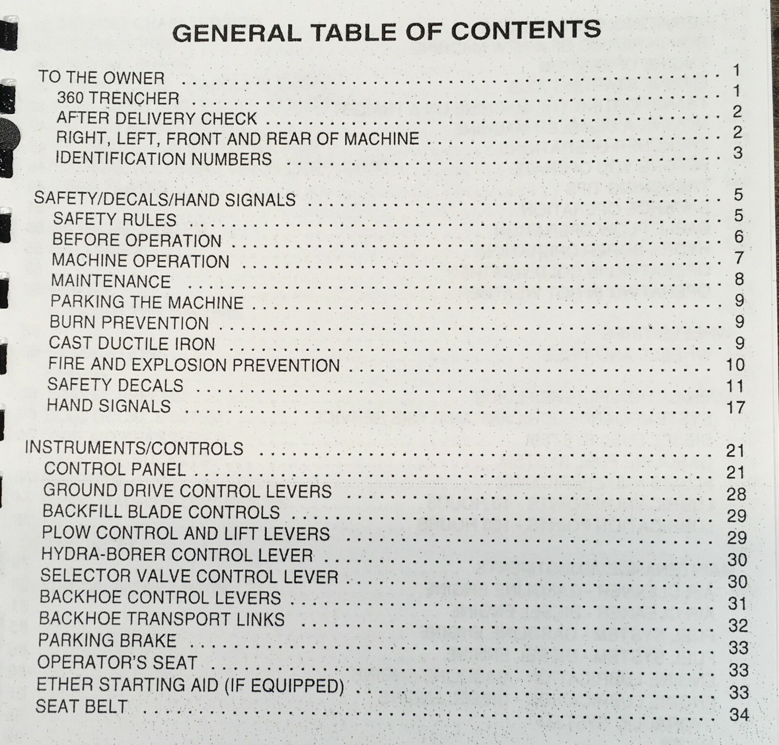 Case 360 Trencher Operators Manual Owners Book Maintenance Also Backhoe Attach - Image 2
