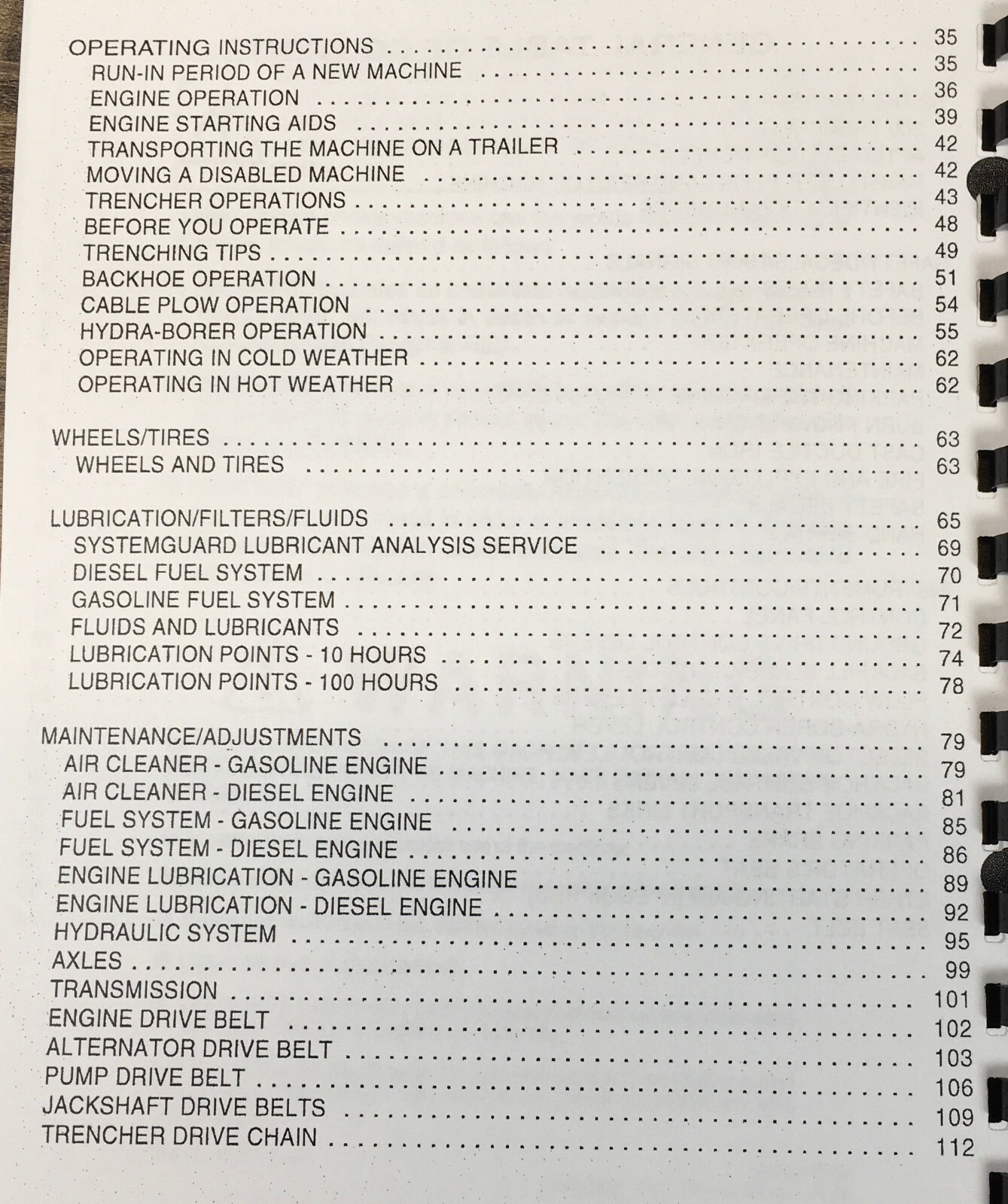 Case 360 Trencher Operators Manual Owners Book Maintenance Also Backhoe Attach - Image 3