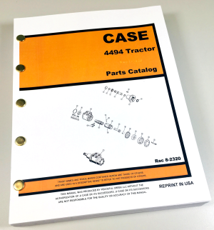 Case 4494 Tractor Parts Manual Catalog Schematic Exploded Views Book