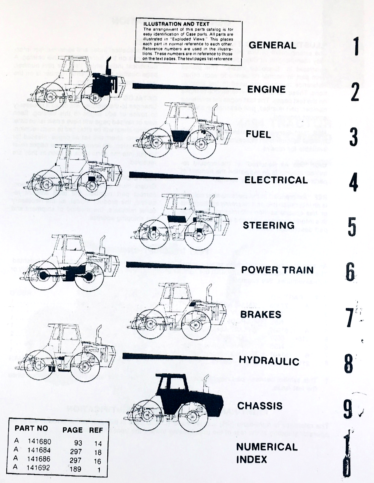 Case 4494 Tractor Parts Manual Catalog Schematic Exploded Views Book - Image 2