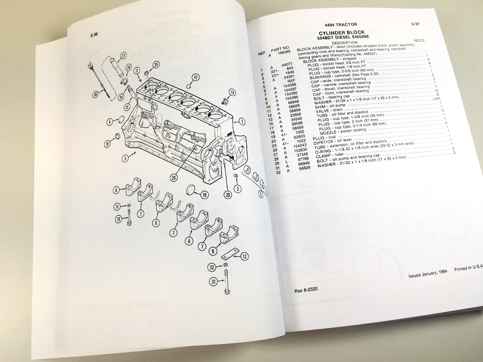 Case 4494 Tractor Parts Manual Catalog Schematic Exploded Views Book - Image 4