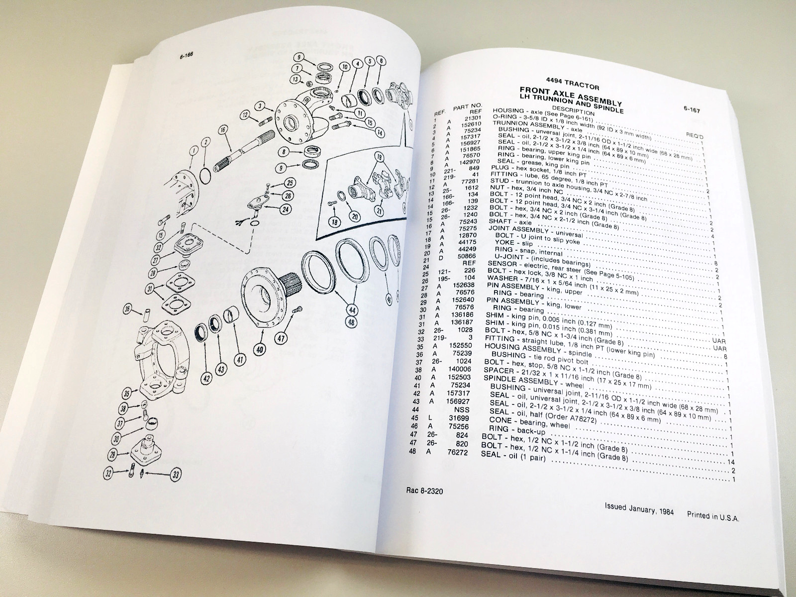 Case 4494 Tractor Parts Manual Catalog Schematic Exploded Views Book - Image 5