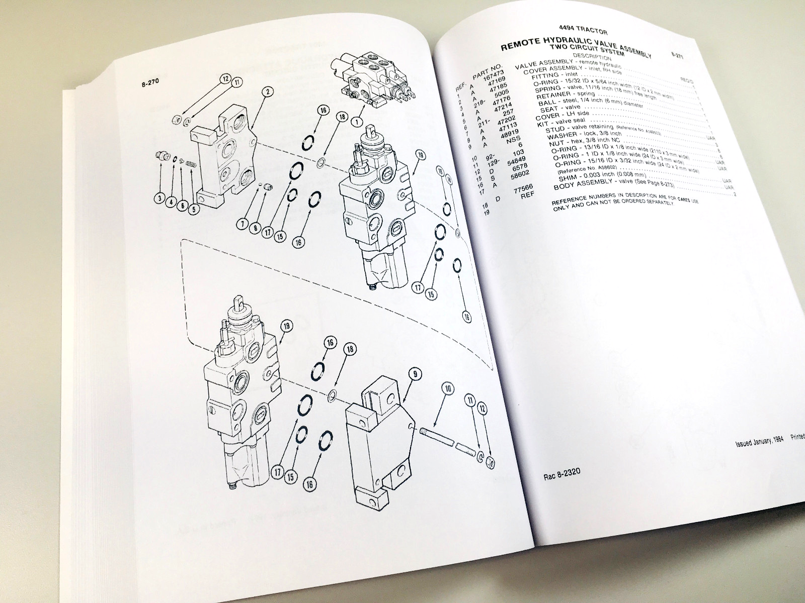 Case 4494 Tractor Parts Manual Catalog Schematic Exploded Views Book - Image 6