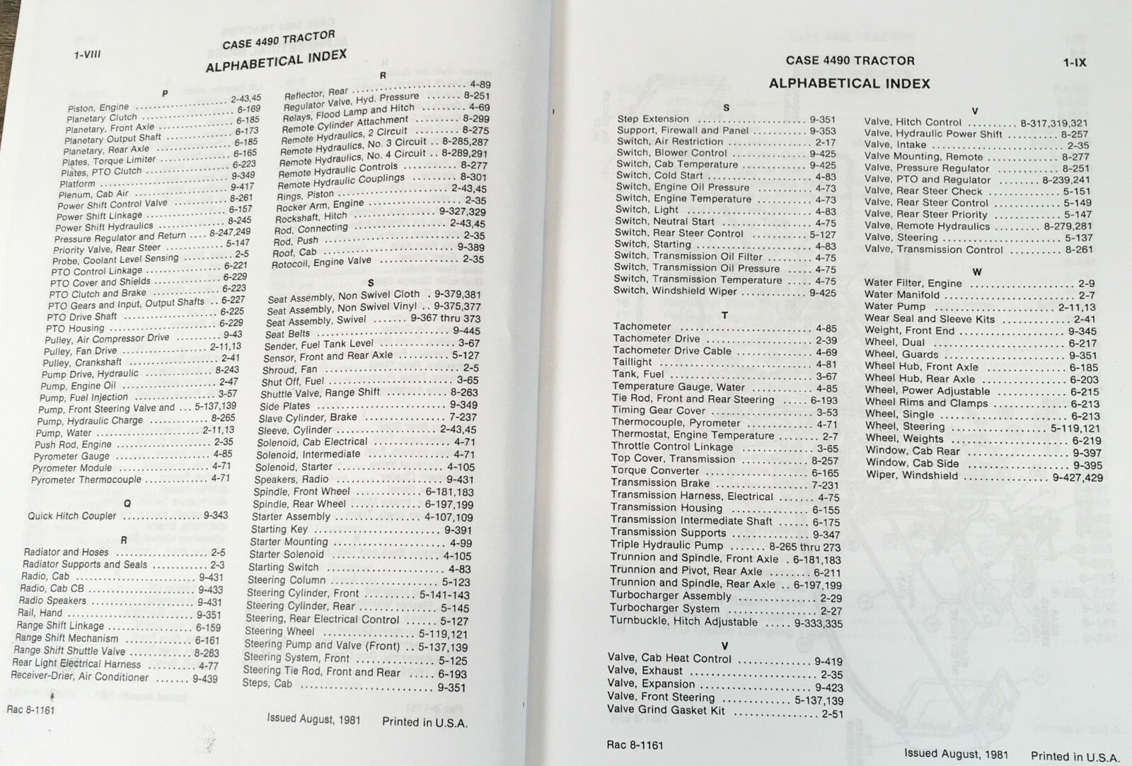 Case 4490 Tractor Parts Manual Catalog Book Assembly Schematic Exploded Views - Image 4