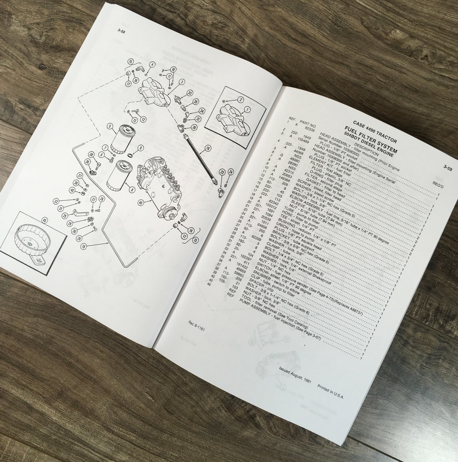 Case 4490 Tractor Parts Manual Catalog Book Assembly Schematic Exploded Views - Image 7