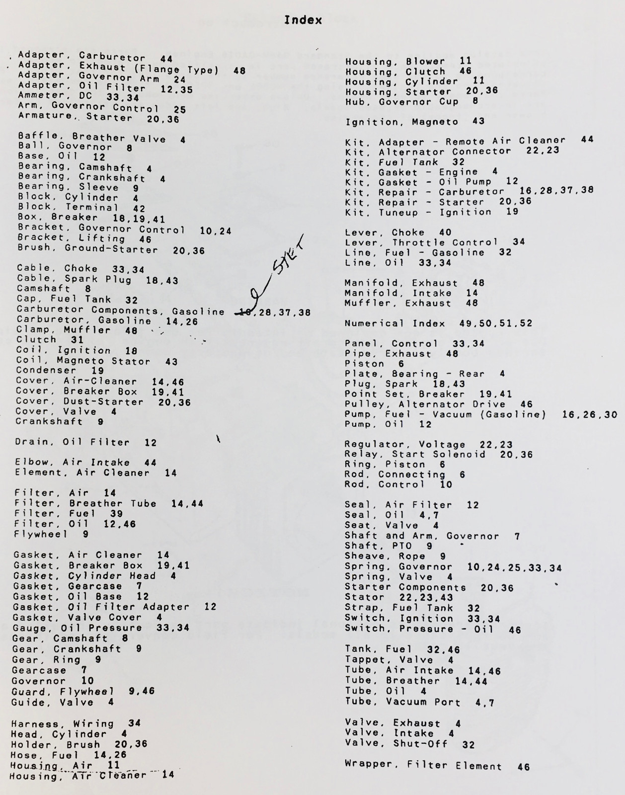 Case 448 Garden Tractor Onan B48M 18Hp Engine Service Parts Manual Catalog Set - Image 6