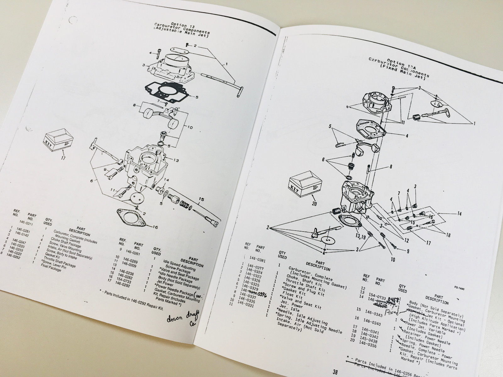Case 448 Garden Tractor Onan B48M 18Hp Engine Service Parts Manual Catalog Set - Image 7