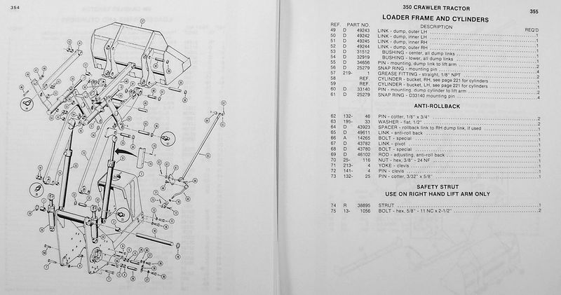 Case 350 Crawler Tractor Dozer Service Repair Manual Parts Catalog Shop Books - Image 10