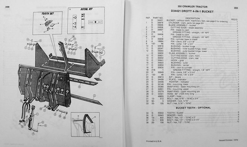 Case 350 Crawler Tractor Dozer Service Repair Manual Parts Catalog Shop Books - Image 11