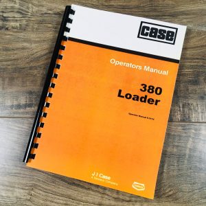 Case 380 Ll Backhoe Loader Landscaper Operators Owners Manual Box Blade Book