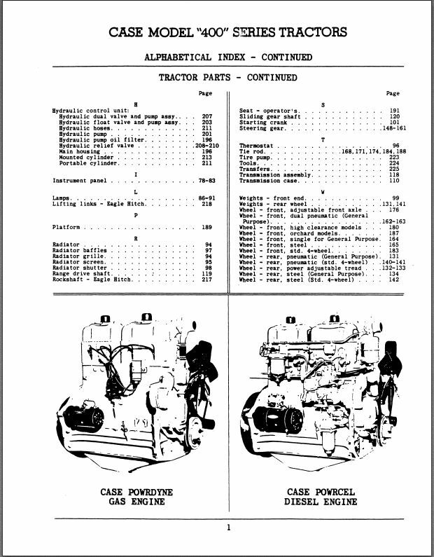 Case 413 420 425 Tractor Service Manual Parts Catalog Set Repair Workshop Book - Image 4