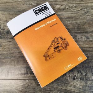 Case 40 Series D 40D Cruz Air Excavator Operators Manual Owners Maintenance