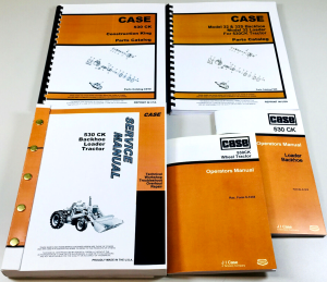 Case 530Ck Tractor Loader Backhoe Service Parts Operators Manual Catalog Oh Set