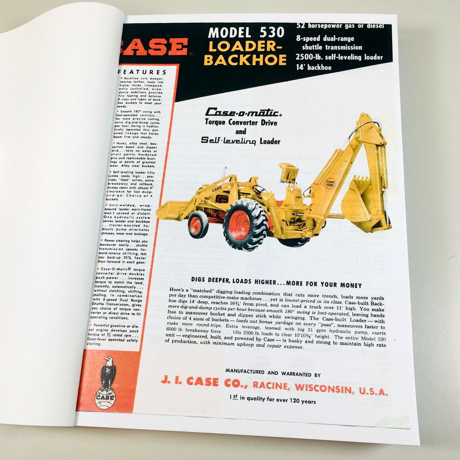 Case 530Ck Tractor Loader Backhoe Service Parts Operators Manual Catalog Oh Set - Image 6