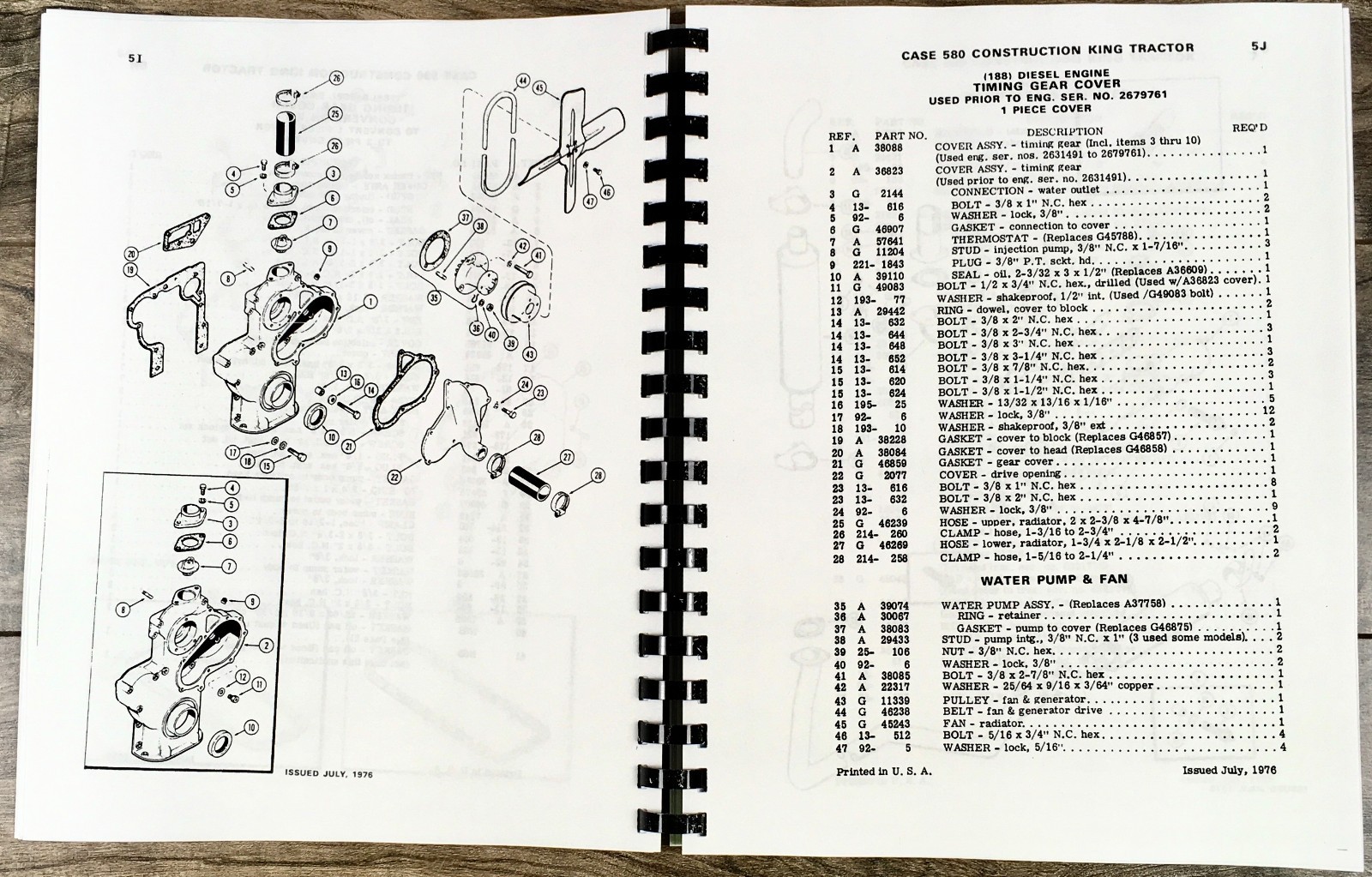 Case 580Ck 580 Ck Tractor For Loader Backhoe Parts Manual Catalog - Image 6