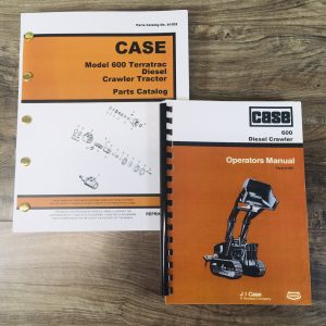 Case 600 Diesel Terratrac Crawler Parts Catalog Operators Manual Owners Book Set