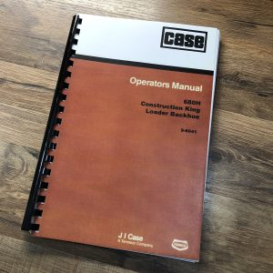 Case 680H Tractor Loader Backhoe Operators Owners Manual
