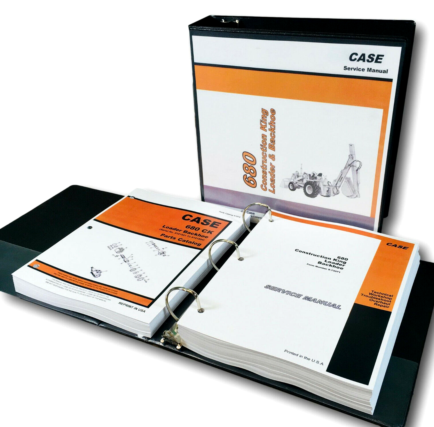 Case 680 Ck Tractor Loader Backhoe Service Manual Parts Set 9101501-9102281