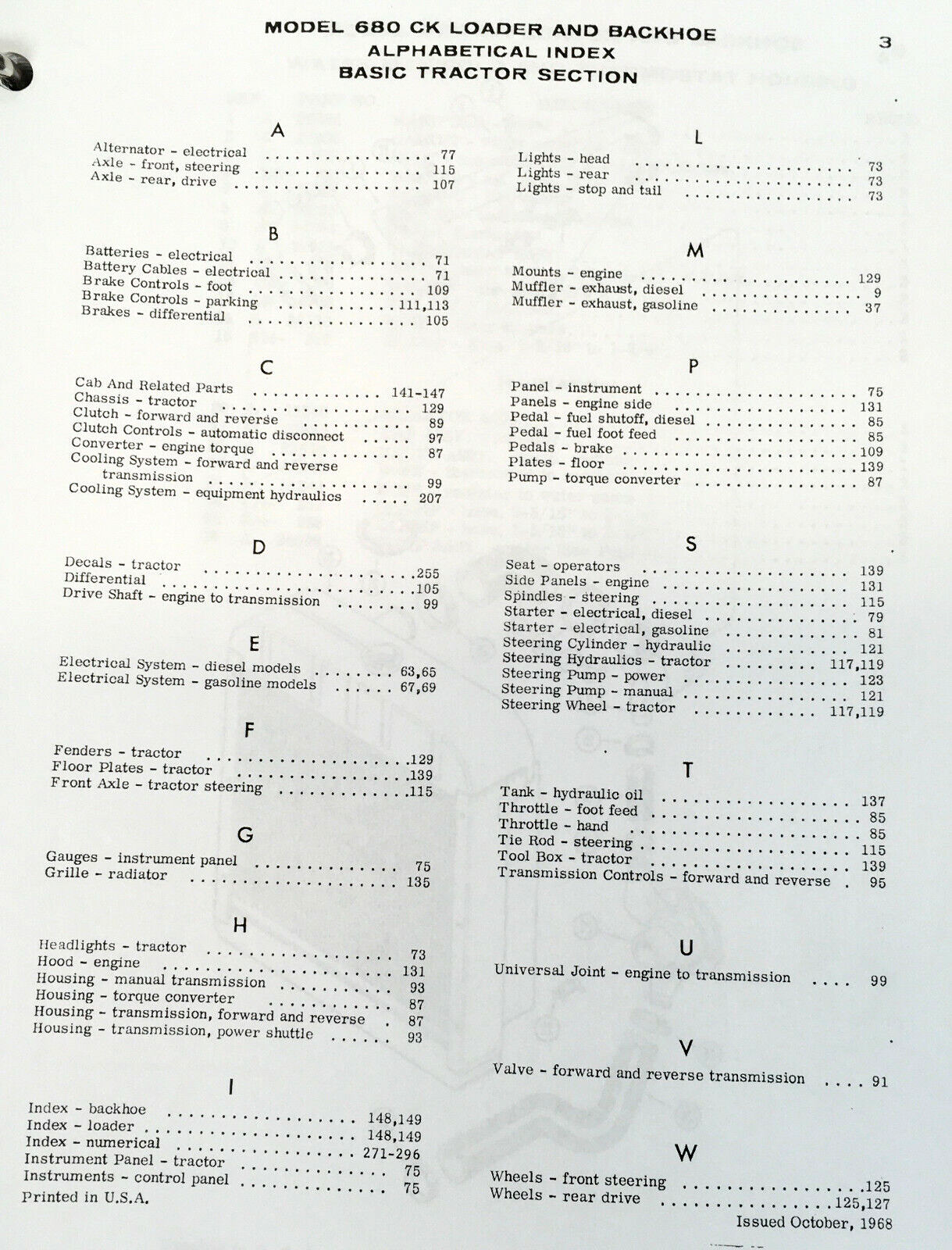 Case 680 Ck Tractor Loader Backhoe Service Manual Parts Set 9101501-9102281 - Image 2