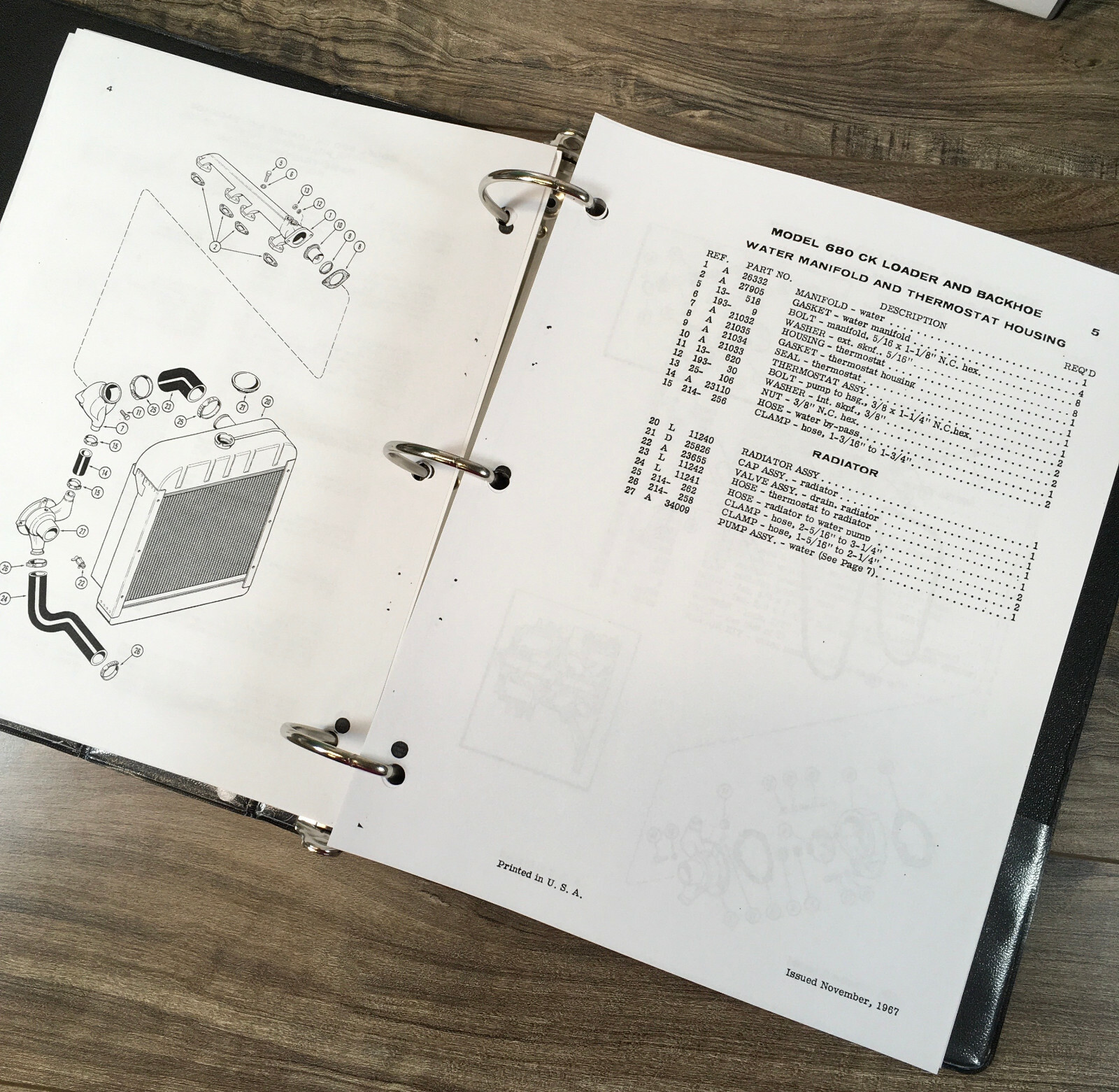 Case 680 Ck Tractor Loader Backhoe Service Manual Parts Set 9101501-9102281 - Image 5