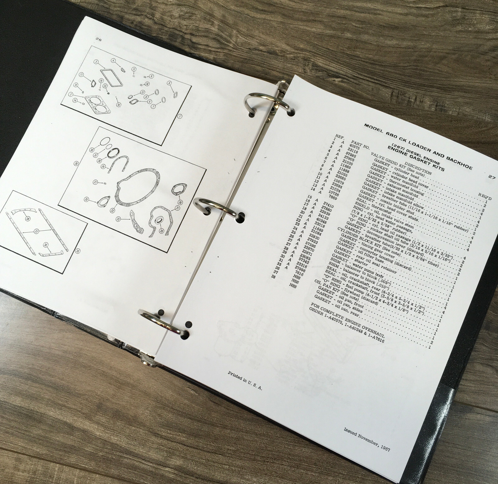 Case 680 Ck Tractor Loader Backhoe Service Manual Parts Set 9101501-9102281 - Image 8