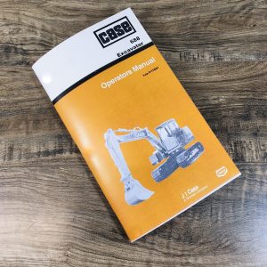 Case 688 Excavator Operators Manual Owners Book Maintenance 11600 and Down