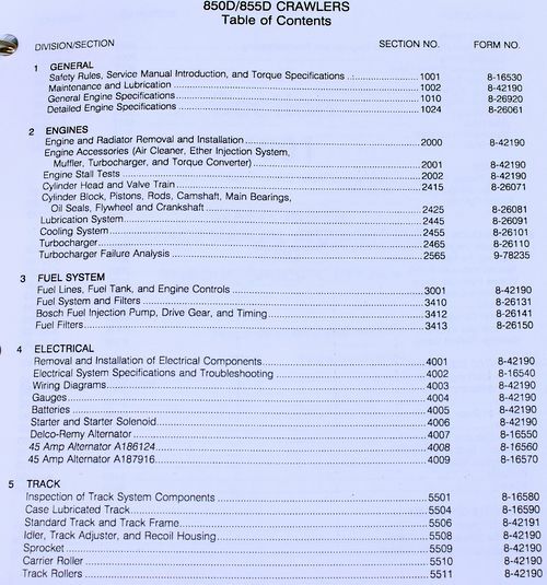 Case 850D 855D Crawler Tractor Service Manual Parts Catalog Operators Owners Set - Image 3