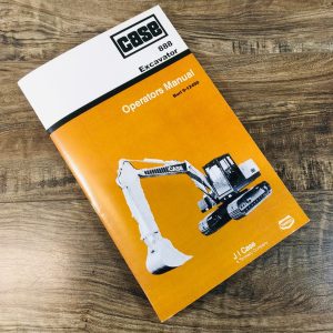 Case 888 Excavator Operators Manual Owners Book Maintenance Adjustments More