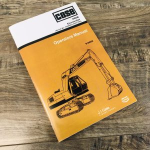 Case 880B Excavator Operators Manual Owners Book Maintenance Adjustments More