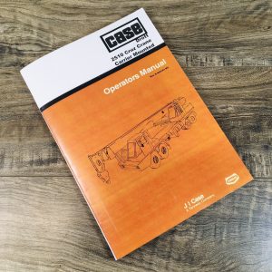 Case Drott 2510 Cruz Crane Carrier Mounted Operators Manual Owners Book