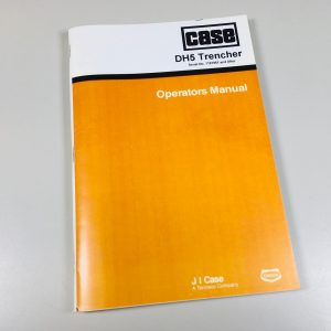Case Dh5 Trencher Operators Owners Manual Maintenance Book Davis 1187961-After