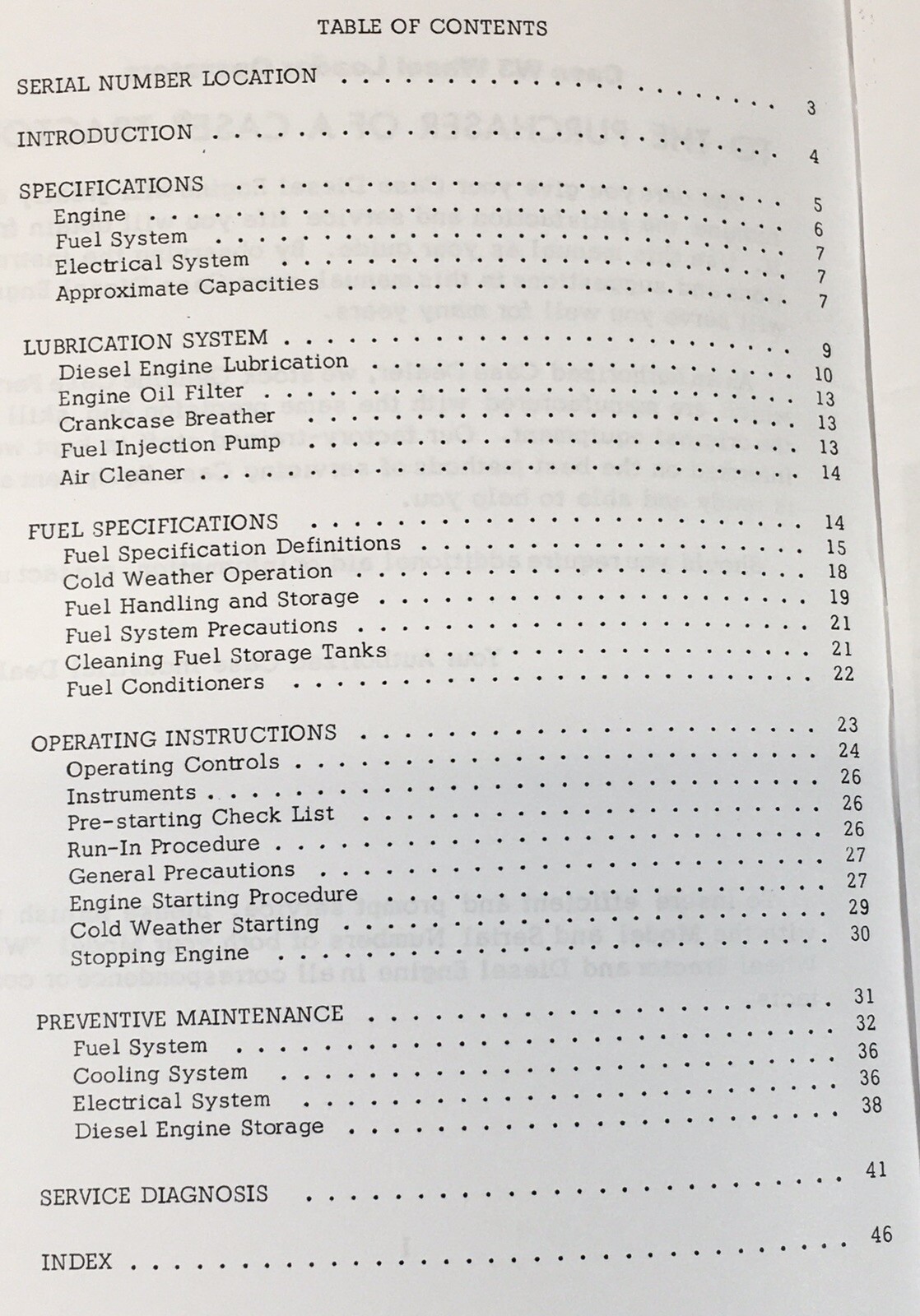 Case W3 Diesel Industrial Wheel Tractor Operators Manual Owners Book Maintenance - Image 2