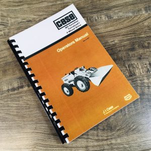 Case W9 Gas Terraloader Wheel Loader Operators Manual Owners Maintenance 4WD