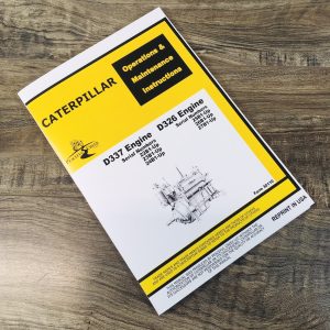 Caterpillar D337 D326 Engine Operators Manual Owners Book Maintenance