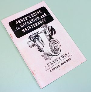 Clinton 1600 2500 4 Cycle Engines Service Owners Operators Manual Maintenance