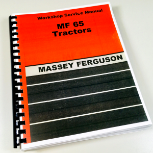 Comb Bound Factory Service Manual For Massey Ferguson 65 Mf65 Tractor Workshop