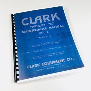 Clark Yardlift 20 Forklift Service Repair Shop Manual