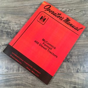 Farmall 450 Diesel Tractors Operators Owners Manual International Ih Fuel Pump
